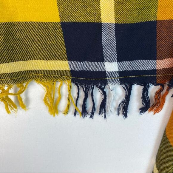 Vest Plaid Fringe Drape Fringe Vest Fall Pumpkin Picking Picture Orange XL - Picture 5 of 8